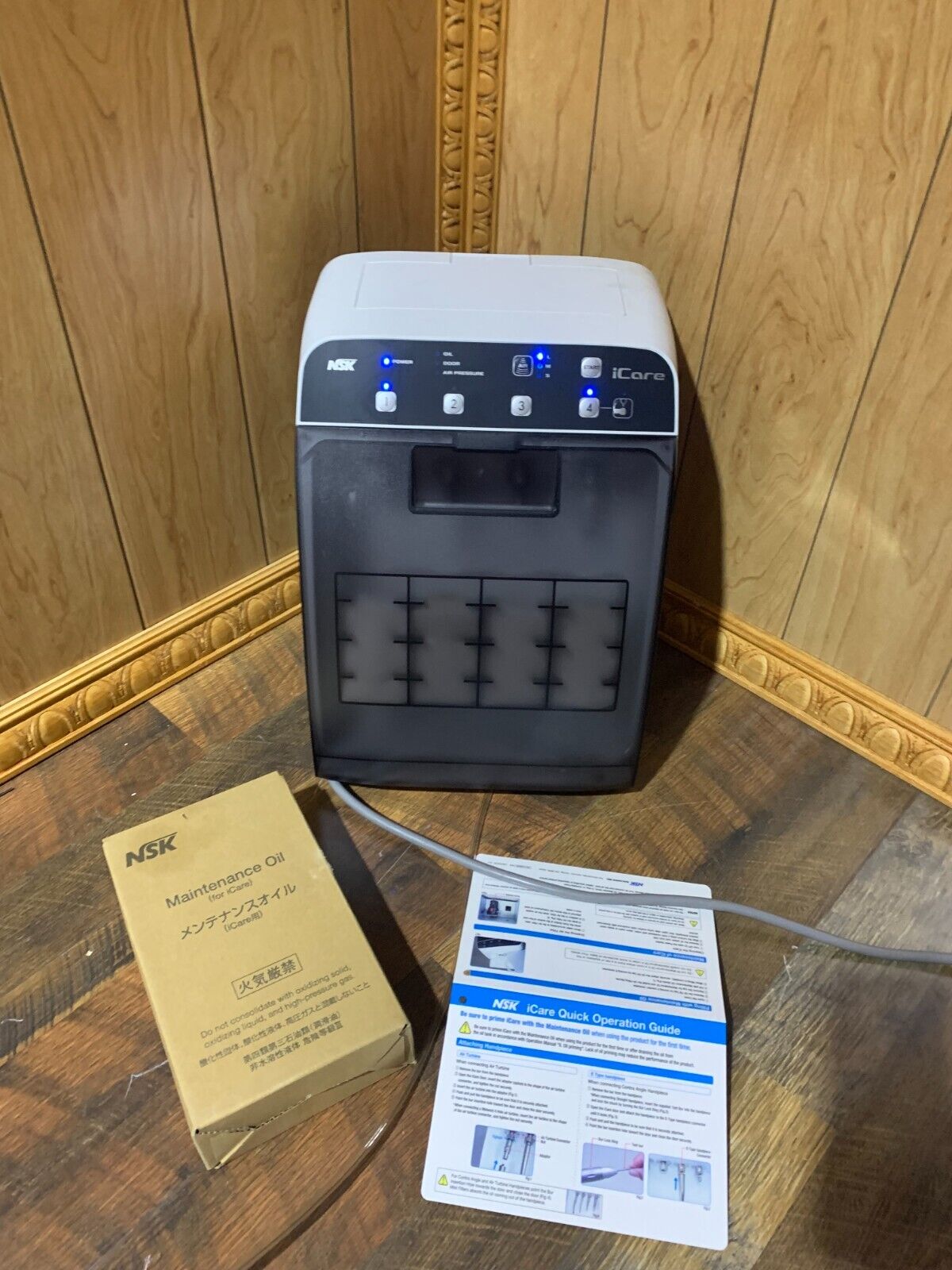 NSK iCare 3 Dental Handpiece Lubricator Machine with 4 Ports.