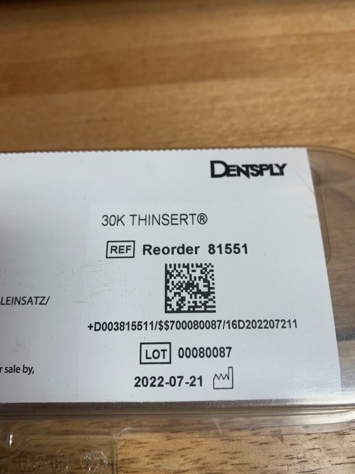 Dentsply 30K Thinsert45 GotaHaveItDental