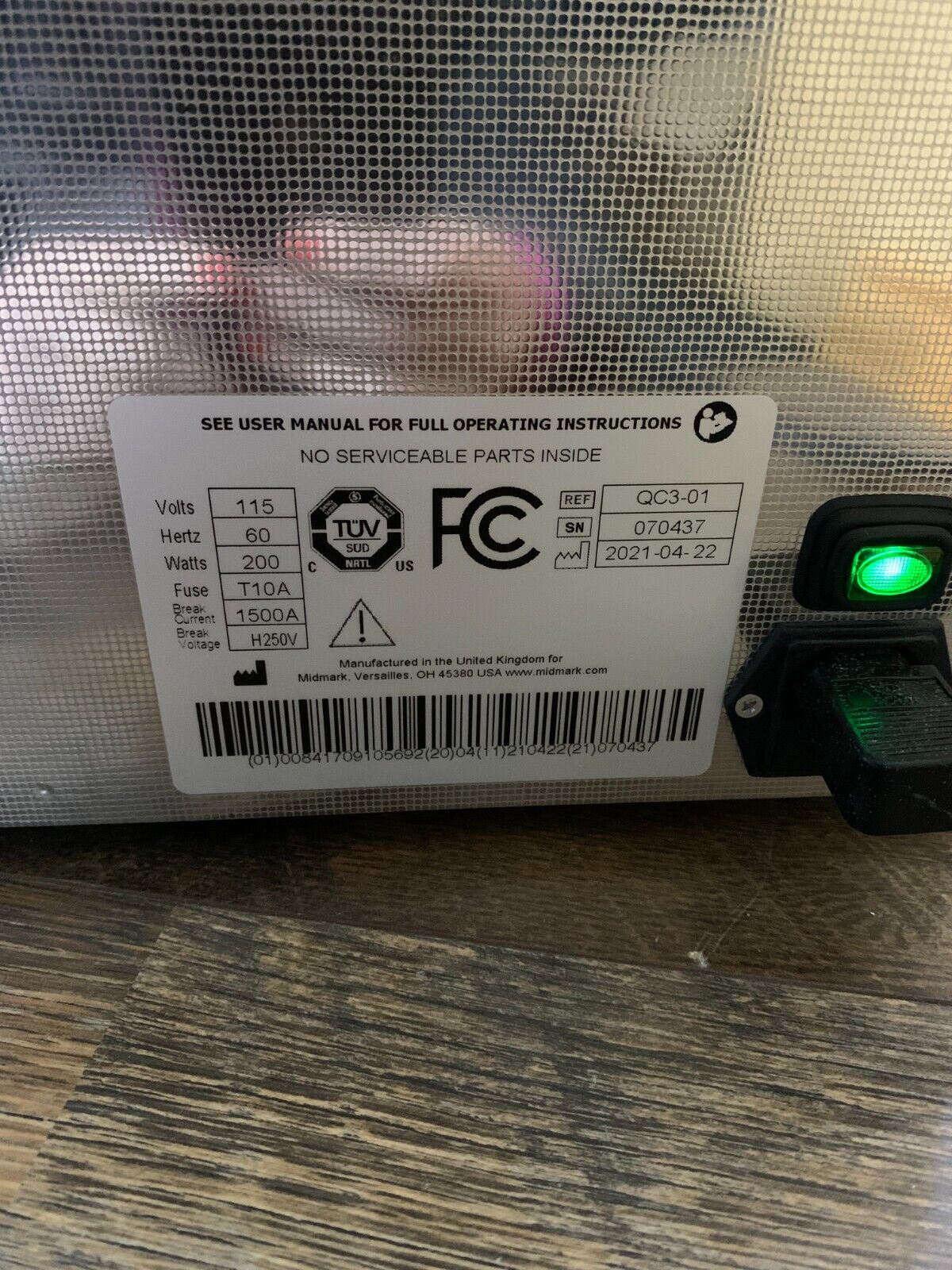 Midmark QuickClean Ultrasonic Cleaner QC3-01 Brand New - Image 7