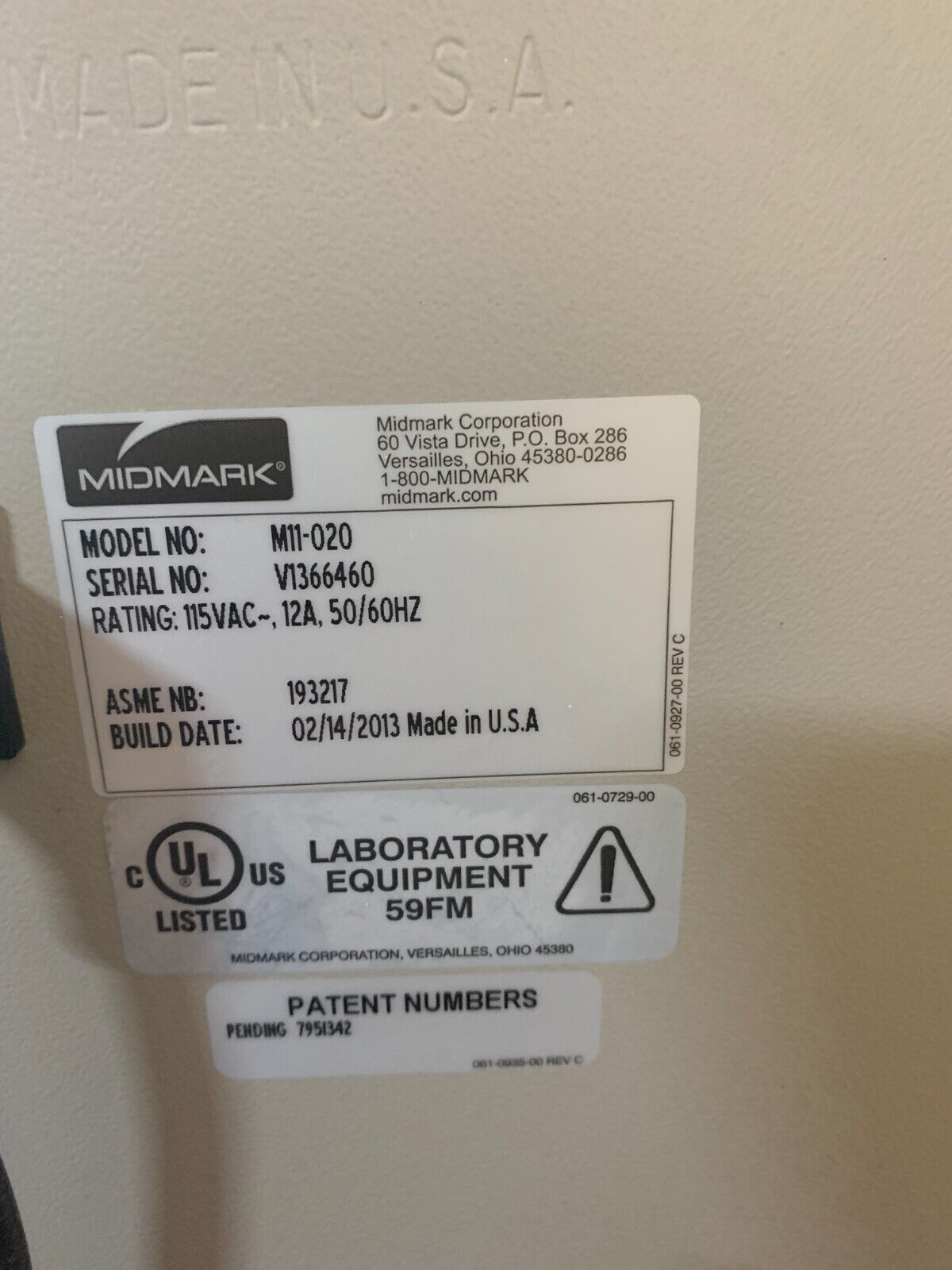 Midmark M11 Autoclave Steam Sterilizer 3025 cycles **Refurbished** - Image 4