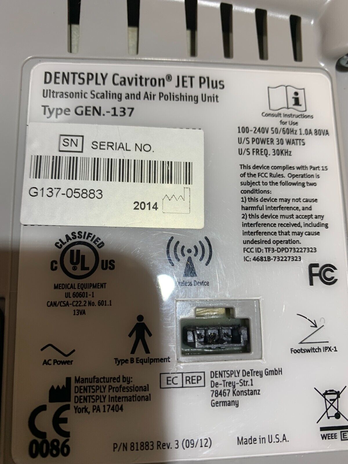 Dentsply Cavitron Jet Plus Ultrasonic Scaling & Air Polishing Unit Gen 137 Combo - Image 5