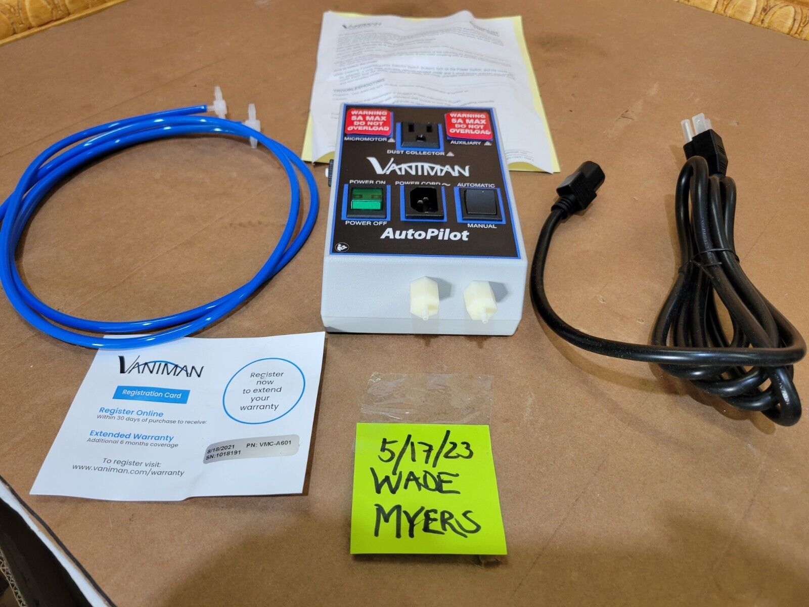 Vaniman AUTO-PILOT DUST COLLECTOR