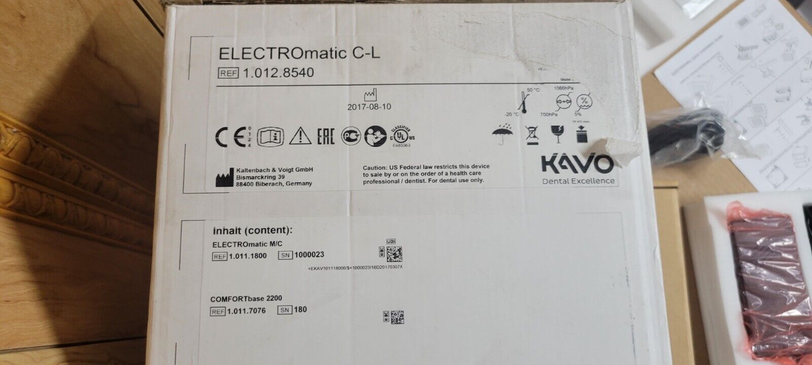 (OPEN-BOX) KaVo ELECTROmatic M/C 1.011.1800 w/COMFORTbase Tubing Electric System - Image 3