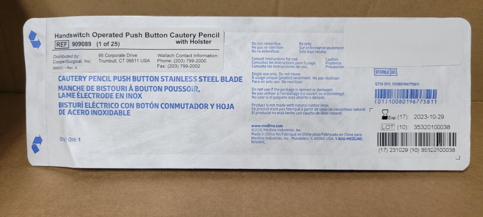 Wallach Handswitch-Operated Push-Button CAUTERY PENCIL w/HOLSTER - #909089 - Image 4