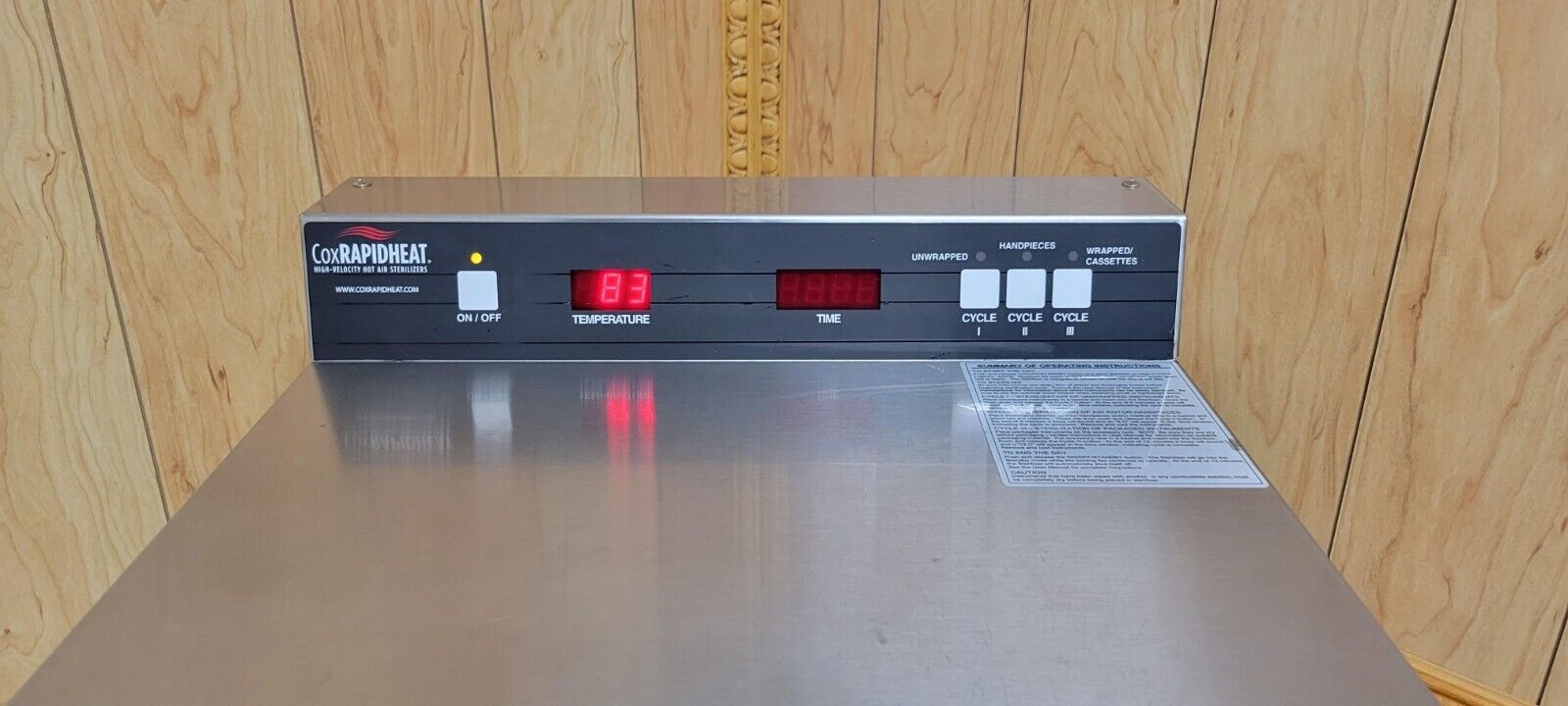 (Pre-Owned) Cox RAPID (Dry) HEAT TRANSFER STERILIZER - 6000 - Image 4