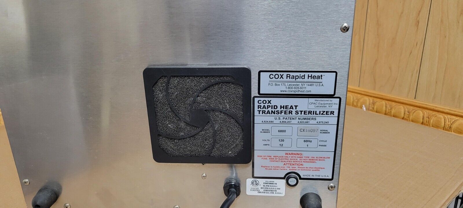 (Pre-Owned) Cox RAPID (Dry) HEAT TRANSFER STERILIZER - 6000 - Image 7