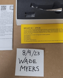 Sirona IMPLANT 20:1 ATR-20i Contra-Angle Handpiece 0212208