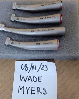 (Pre-Owned) NSK TiMax LOT of 4 – Z900KL (1) + Z95L (3) Handpieces Dura Grip 1:5