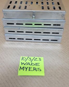 (Pre-owned) THOMPSON Autoclavable INSTRUMENT STERILIZATION CASSETTES – Lot of 4