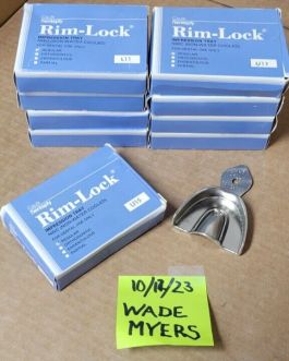 New Dentsply RIM-LOCK NWC Impression Trays – Lot of 9 – Caulk 101223