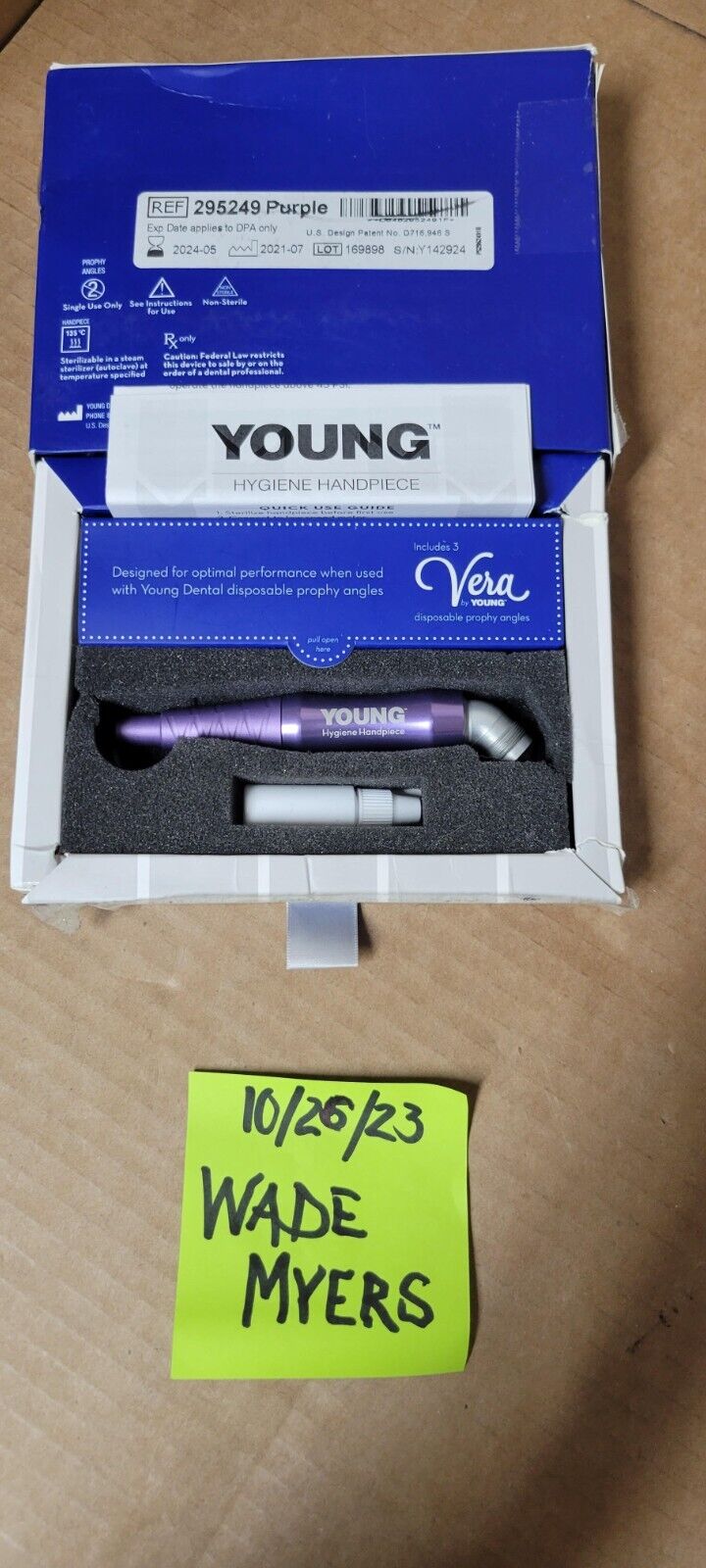 (Pre-owned) Young Hygiene HANDPIECE 295249 Purple