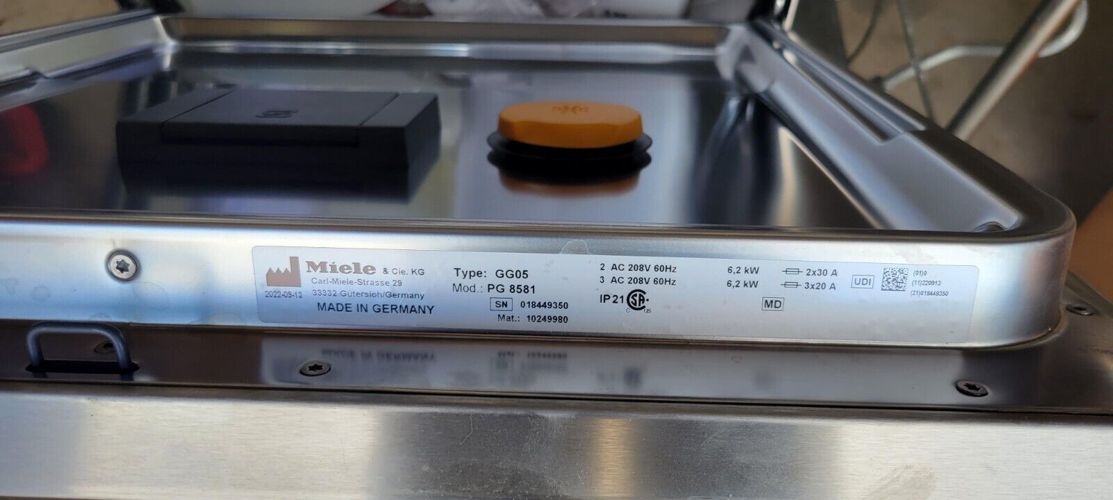 (Brand New) Miele GG05 DENTAL DISHWASER/DISINFECTOR - PG8581 - Image 12