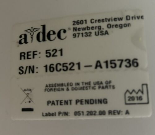 A-Dec Doctors Stool 521 With Swivel Arms - Image 18