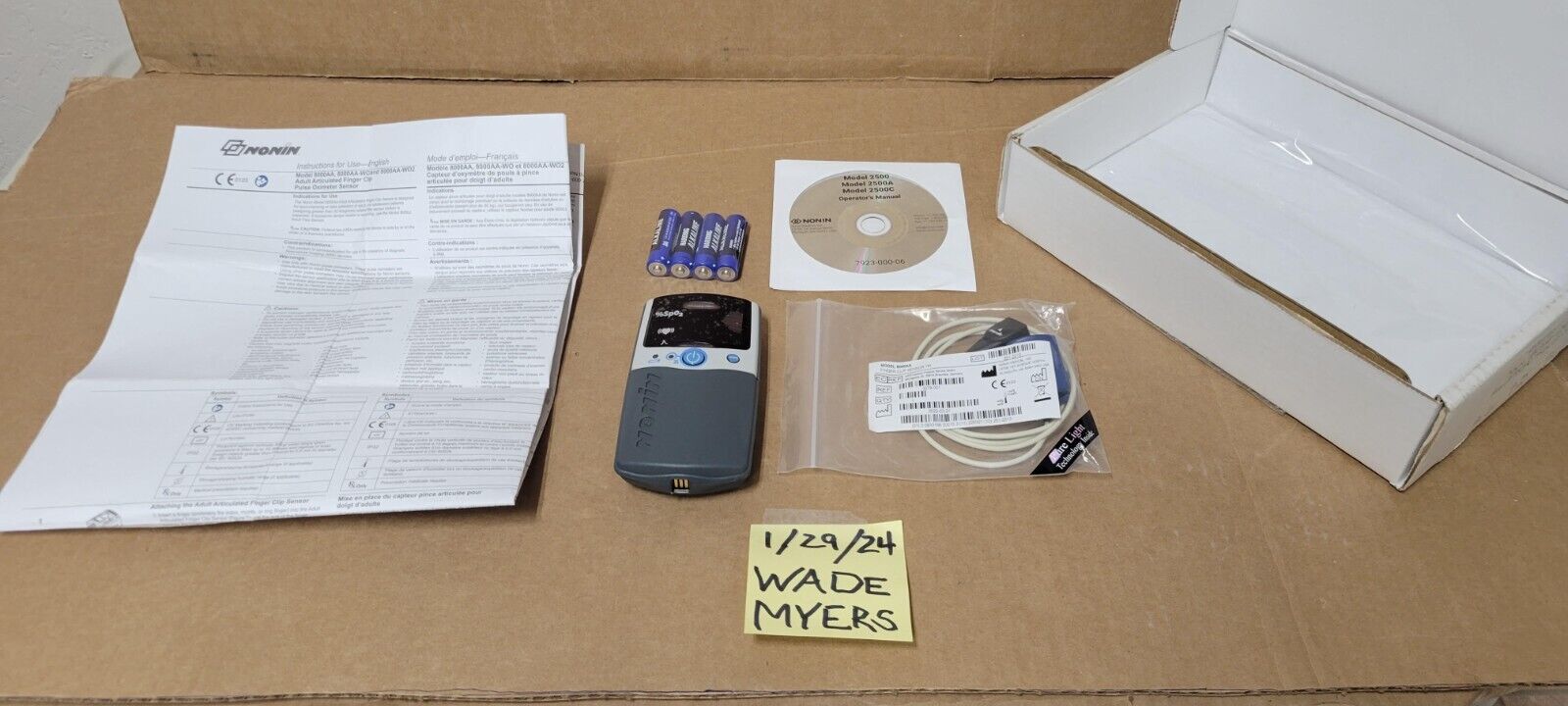 Pre-owned Nonin PALM-SAT PULSE OXIMETER 2500A - 01/29/23