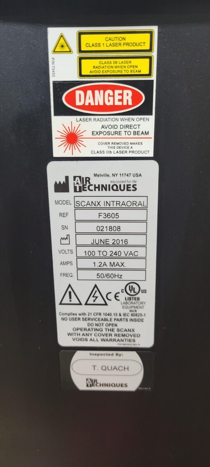 (Refurbished) 2016 Air Techniques SCANX I/O F3605 SCANNER - 02/01/24 - Image 7